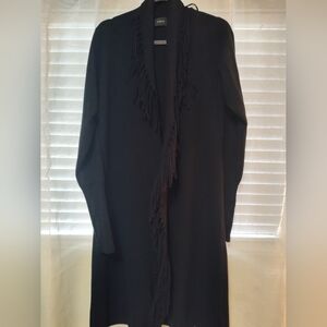 Cyrus Women's Black Fringe Coat/Cardigan Size M